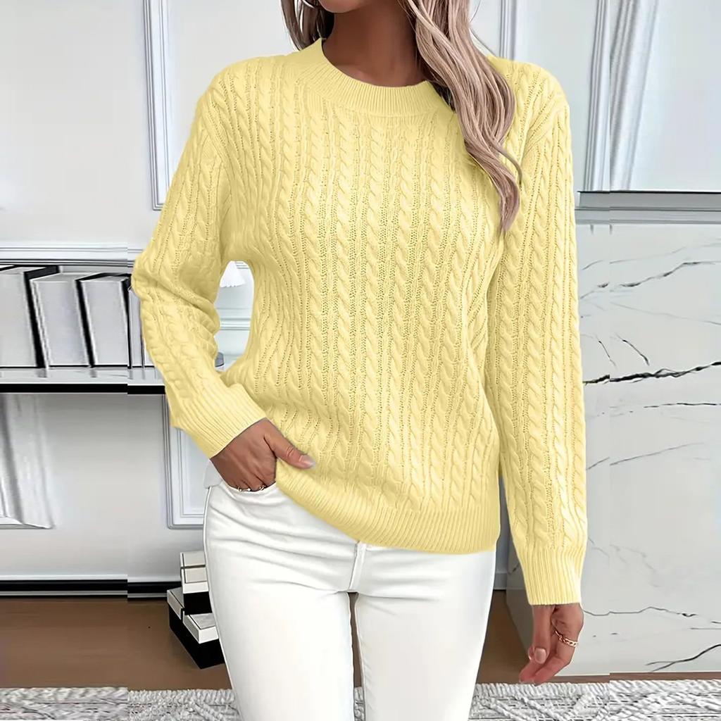 Womens Sweaters Long Sleeve Fall Soft Lightweight Knit Loose Sweater Tops