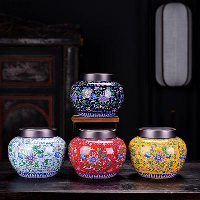Эмалированные цветные банки для чая с крышками из сплава, кухонные герметичные банки для хранения, банки для хранения конфет, кофейных зерен, продуктов питания, домашнее украшение