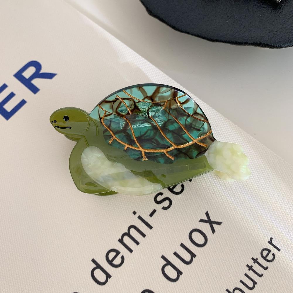 Заколка для волос в виде животного с уксусной кислотой, морское существо, большая акула, модная ацетатная черепаха, коготь для волос, женская