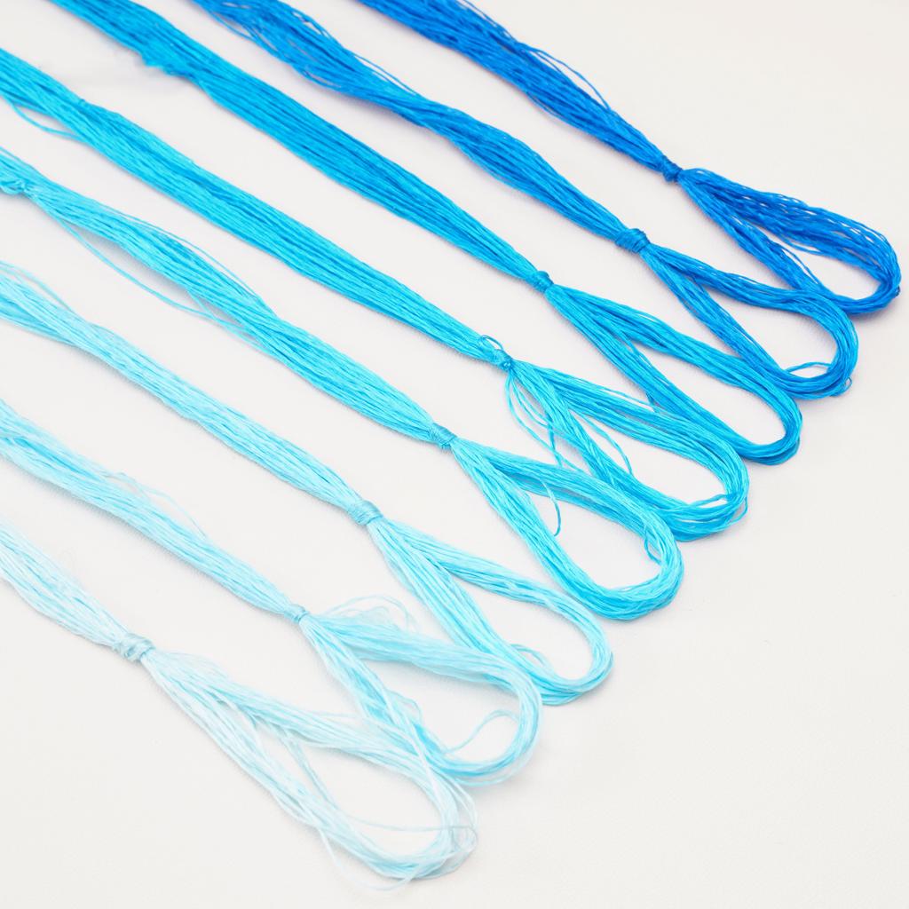 8шт x 20м шелковая нить с низкой круткой для изготовления украшений из бархатных цветов своими руками