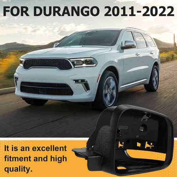 1 Pair Rearview Mirror Frames for 11-22 Jeep Grand Cherokee WK/Dodge Durango with Puddle Light Hole