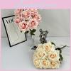 Elegant Silk Rose Flower Bouquet For Wedding Ceremony And Photography Backdrops