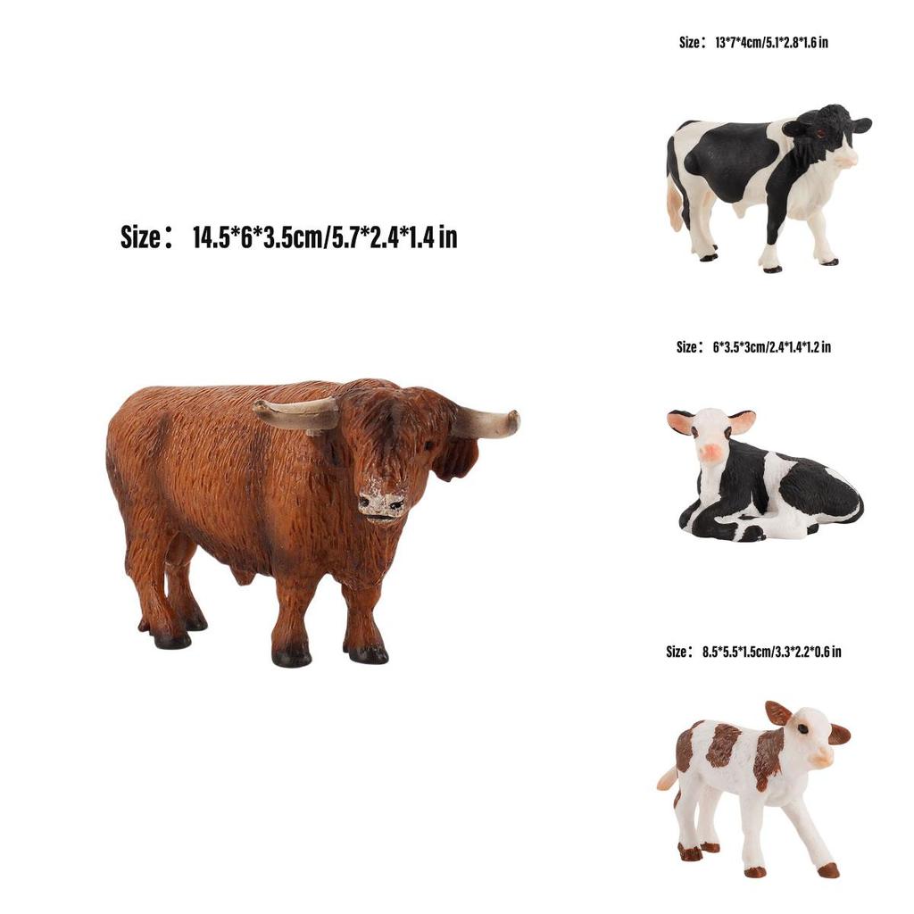 Фигурки сельскохозяйственных животных Обучающая игрушка Модель животного-симулятора Детский подарок Пластиковый материал Категория Корова 14x8см Размер