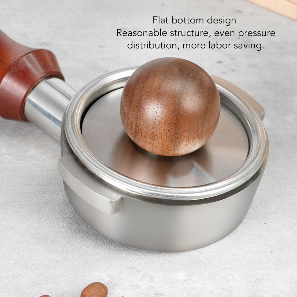 304 Stainless Steel Mini Coffee Tamper Wooden Handle Coffee Ground Press Espresso Accessory