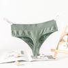 Женские трусы с низкой талией, сплошной цвет, мягкие впитывающие пот быстросохнущие дышащие антисептические спортивные стринги, женские трусы, нижнее белье
