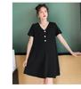 2023 Summer Casual Maternity and Nursing Dress - Solid Color, Loose Fit, Large Size, Korean Style, Mid-Length Skirt