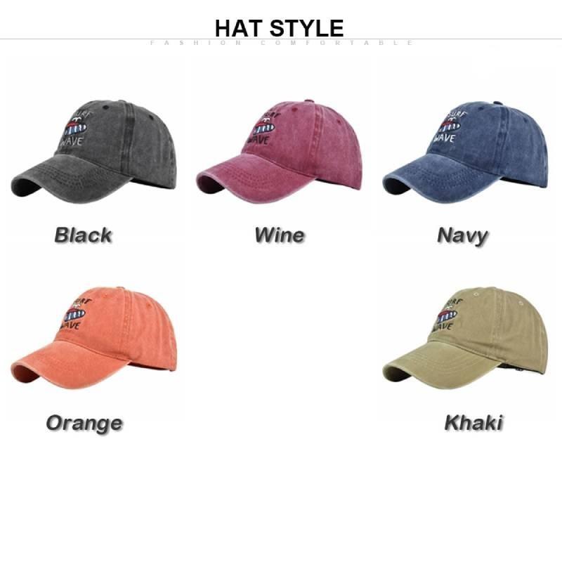 Vintage Adjustable Embroidered Baseball Cap For Surfing With Sun Protection
