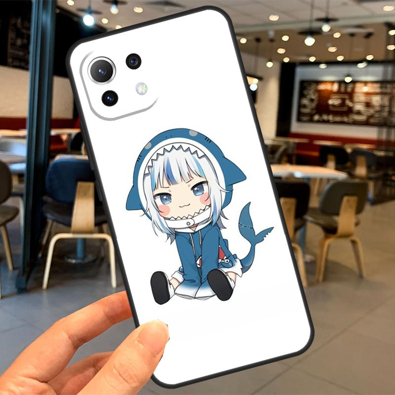 Anime Hololive Gawr Gura Case For Xiaomi 13 14 15 Ultra 11T 12T 13T 14T Pro POCO X7 Pro X3 X5 X6 F5 F6 M6 Pro Coque