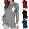 Ramidos Maternity Women Long  Sleeve Tops Blouse Solid  Shirt Sweatshirt
