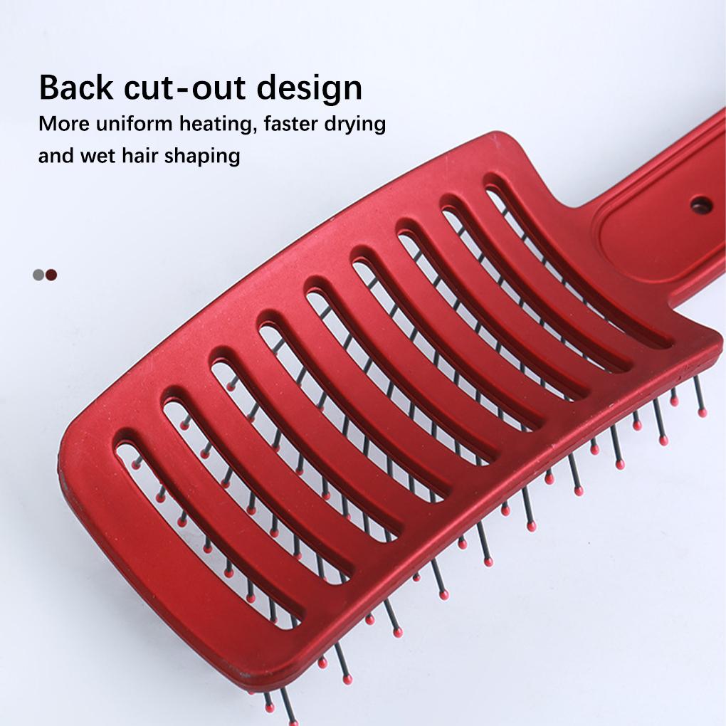 Вентилируемая расческа Профессиональная изогнутая расческа Расчески для влажных волос Парикмахерские инструменты для укладки Домашнее использование Распутывание Густые Тонкие