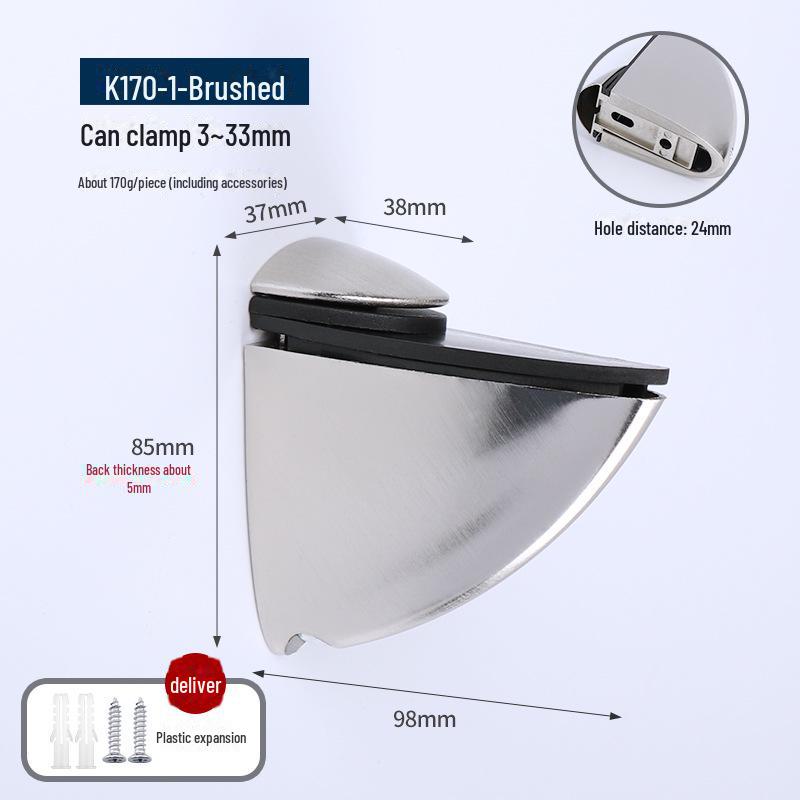 F-образный зажим для стекла Duckbill для ванной комнаты/кухни