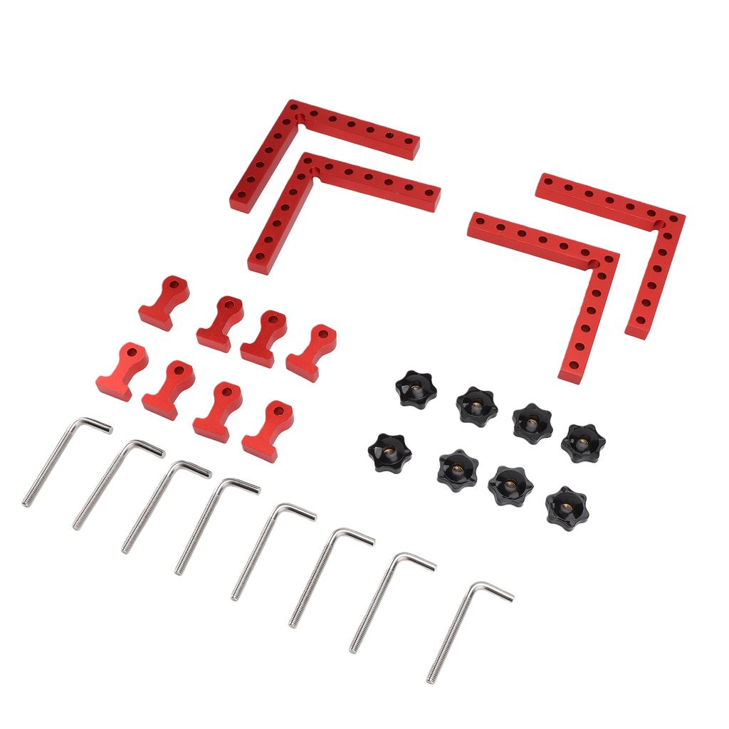 90 Degree Woodworking Corner Clamp 140mm Aluminum Alloy Positioning Squares Woodworking Tools 4 Sets