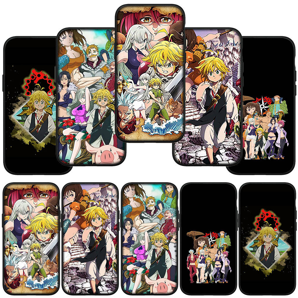 Чехол для телефона Samsung Galaxy S25 S24 S23 iPhone 16 15 Xiaomi Redmi Note 14 13 12 16E X 11 Pro Max OPPO Moto Huawei Cartoon Seven Deadly Sins Meliodas