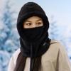 Solid Color Winter Balaclava Hood Ski Mask Hat Simple Cycling Windproof Cap  Men