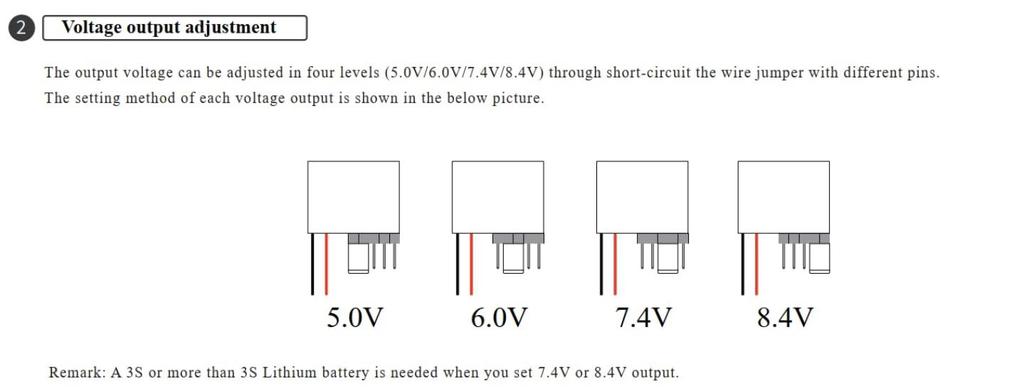 ZTW UBEC 8A G2 External BEC Adjustable Voltage 5V6V7.4V8.4V Peak 15A for RC Airplanes, Drones, Fixed Wings, FPV