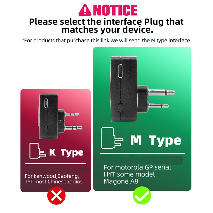 Wireless Headset PTT Bluetooth Earphone with Mic M Plug Wireless Headphone Hands