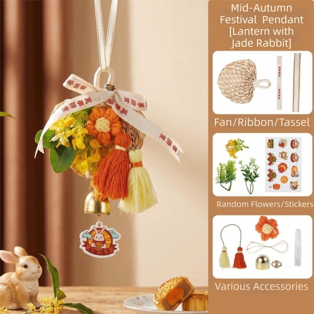 Material Kit Flower Tassel Hanging Handmade Moon Festival Pendants  Holiday Gift