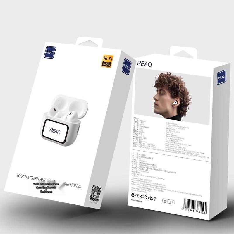 REAO Y6 Smart Touch ANC Wireless Bluetooth Earbuds
