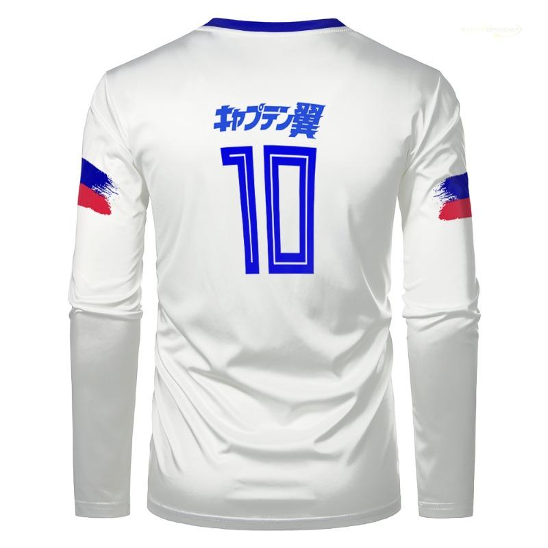 Japan Soccer Jersey Animation Captain Long Sleeved T-shirt ATOM School Nansheng Olive And Benji T Shirt Tsubasa Jersey Men Tees