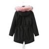 Womens Thick Warm Hooded Cotton Puffer Coat With Faux Fur Trim Loose Fit Winter Jacket Cold Weather