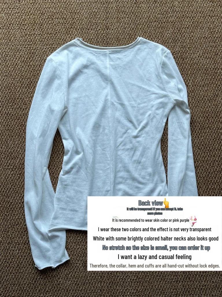 Белая солнцезащитная блузка: Женская коллекция весна/лето 2025, слегка прозрачная, трикотажная, с длинным рукавом, сексуальный топ.