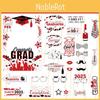 Graduation Photo Booth Props Set With 26pcs Paper Handheld Frames For Party Decorations