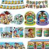 Toy Story Birthday Party Decoration Tableware Set for Baby Shower Or Any Celebration Includes Cups Plates Balloons - Christmas D