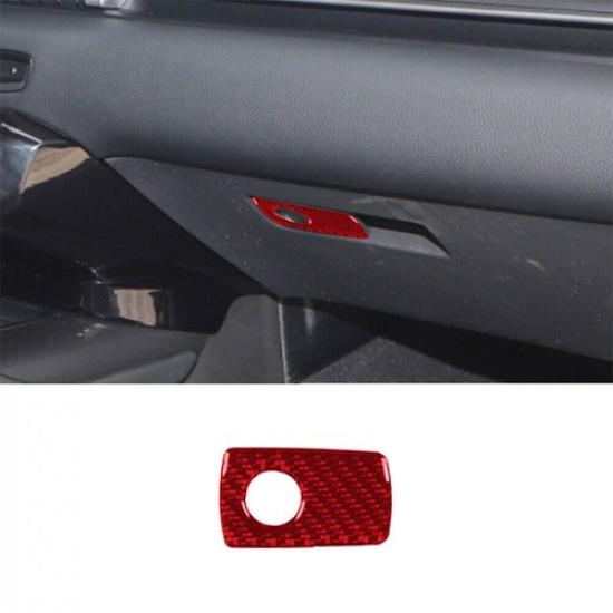 Red Carbon Fiber Glove Box Handle Cover Trim For Toyota Supra A90 -