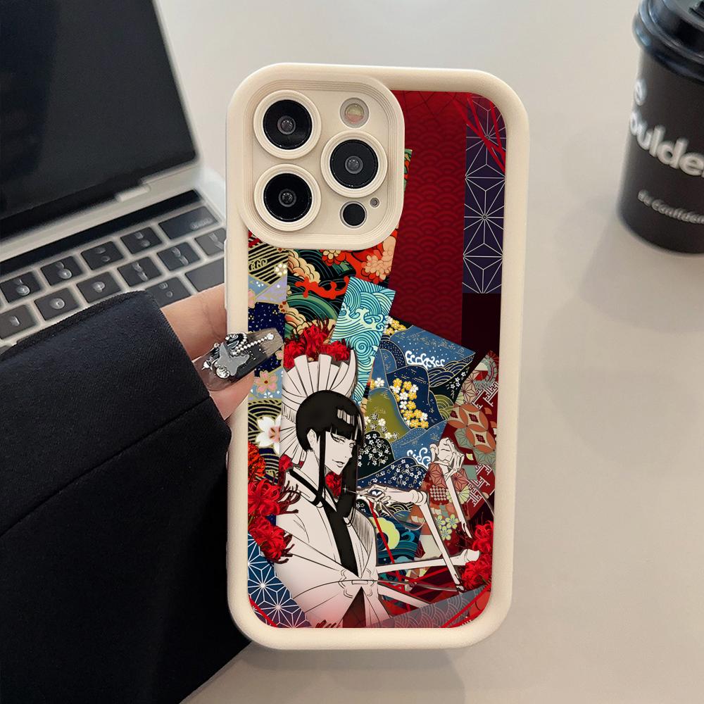 Senjumaru Shutara Phone Case for iPhone 17 16 15 14 13 12 11 Air Pro Max Plus White Soft TPU Shockproof Cover