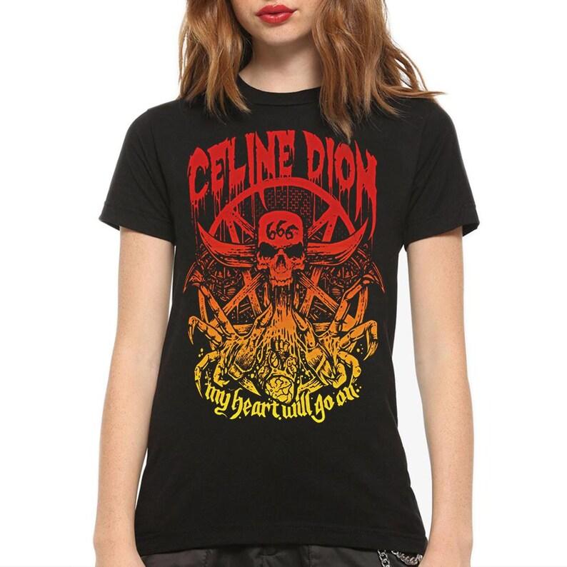 Camiseta Hombre Cceline Dion My Heart Will Go On Death Metal Funny Tshirt Vintage Summer Cool Fashion Unisex New In Teetop
