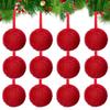 12/24 шт. Рождественское украшение 6 см Плюшевый рождественский шар Украшение для елки Для домашнего декора Navidad Новогодний подарок Аксессуары