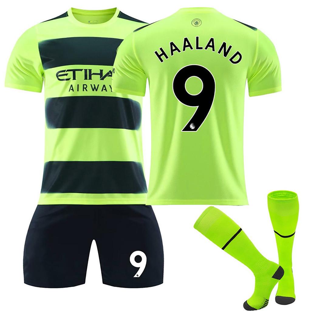 Комплект детского футбольного тренировочного костюма 22/23 «Манчестер Сити», второй выездной комплект