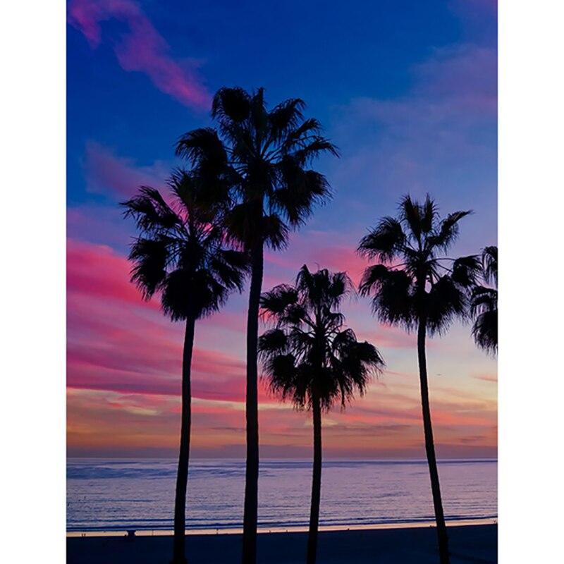 5D DIY Алмазная картина Комплект Кокосовая пальма Алмазная вышивка Стразы Украшения для дома