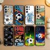 Чехол для телефона Огненный Футбольный Мяч Для Samsung S26,S25,S24,S23,S22,S21,S20,Plus,Fe,Lite,Другие Черная Крышка