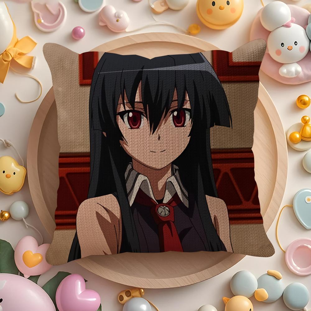 A-Akame Ga K-Kill Аниме Наволочка Натуральный Лен Органическая Ткань Двусторонняя Печать Диван Домашний Декор Подарок Наволочка