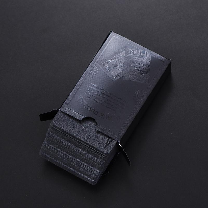 Новый черный покер, бесцветные игральные карты, водонепроницаемые, ПЭТ/ПВХ, пластиковый покер, туристический сувенир, настольная игра