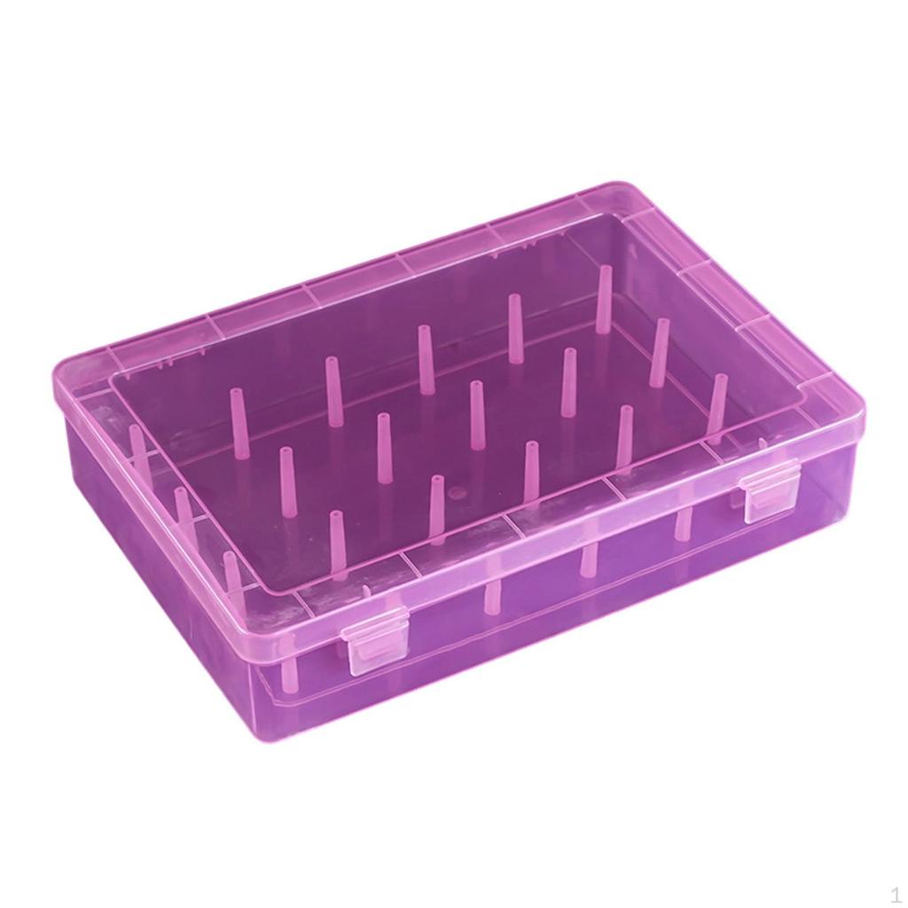 Sewing Thread Storage Box Bobbins Carrying Case Embroidery Sorting Organizer