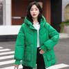 Winter Down Cotton Jacket Warm Casual Korean Style Loose Basic Women Hooded Parka Fashion Oversize Coat