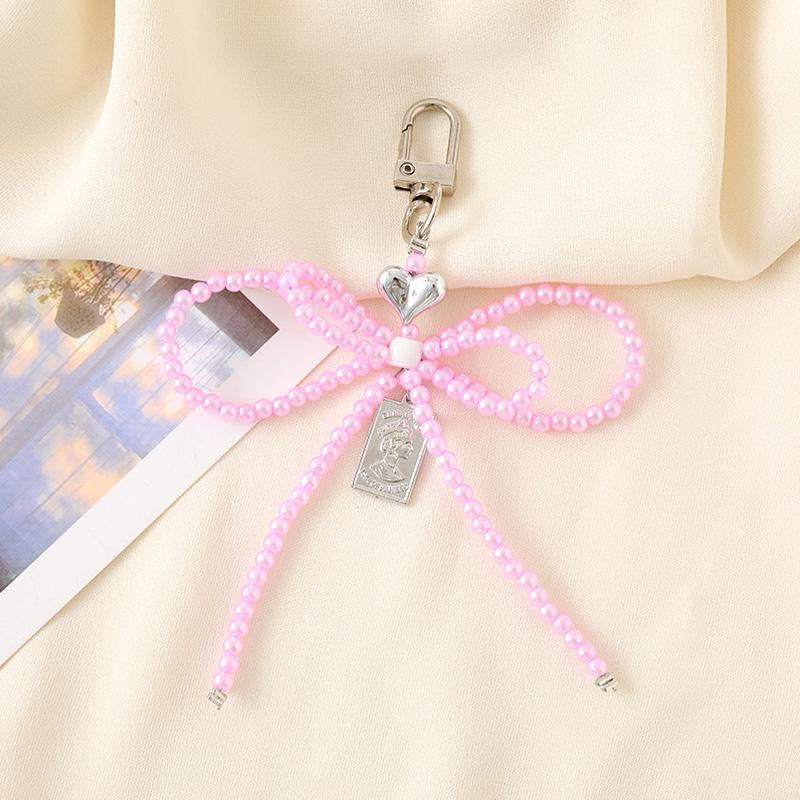 Женщины Девочки Брелки Кольца Держатели Креативные Сумки Подвески Жемчуг Y2K Сердце Форма Мода