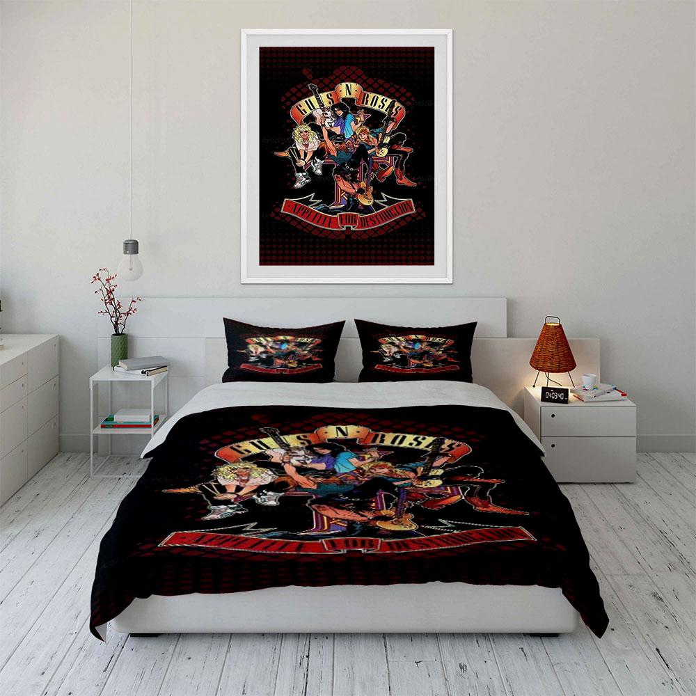 Band members with instruments. Bedding sets Duvet cover sets Duvet covers Pillowcases(1 * Duvet Cover 2 * Pillowcases without duvet insert)