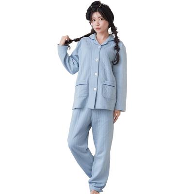 Пижама Luanna Jena Long, созданная для комфорта, разработана Sleep QWHI01, женская одежда для сна, 100% хлопок, рукав, комплект с застежкой спереди, сон, эксперты,