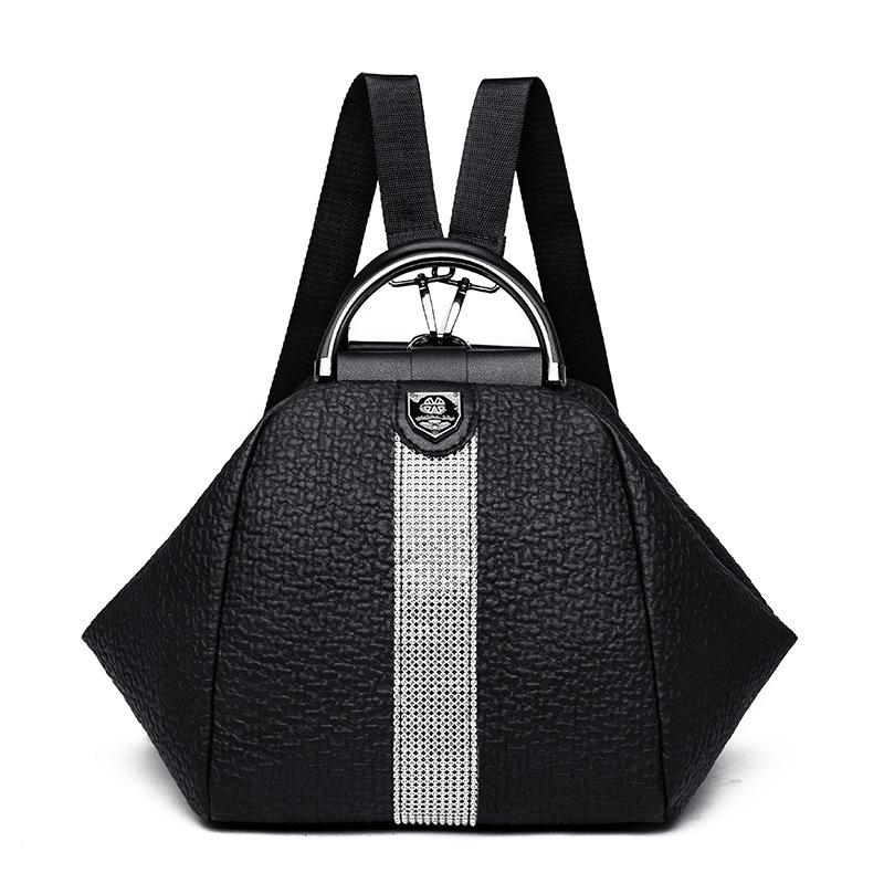 Three-purpose Backpack Pu Soft Leather Anti-splashing Light Backpack Women's Travel Bag Outdoor Leisure Shoulder Bag