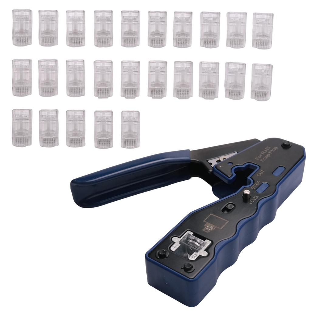 A20F-Набор для обжима Ethernet RJ45 сквозной с CAT6 RJ45 сквозными Ethernet 50U модульными коннекторами, 25 шт.