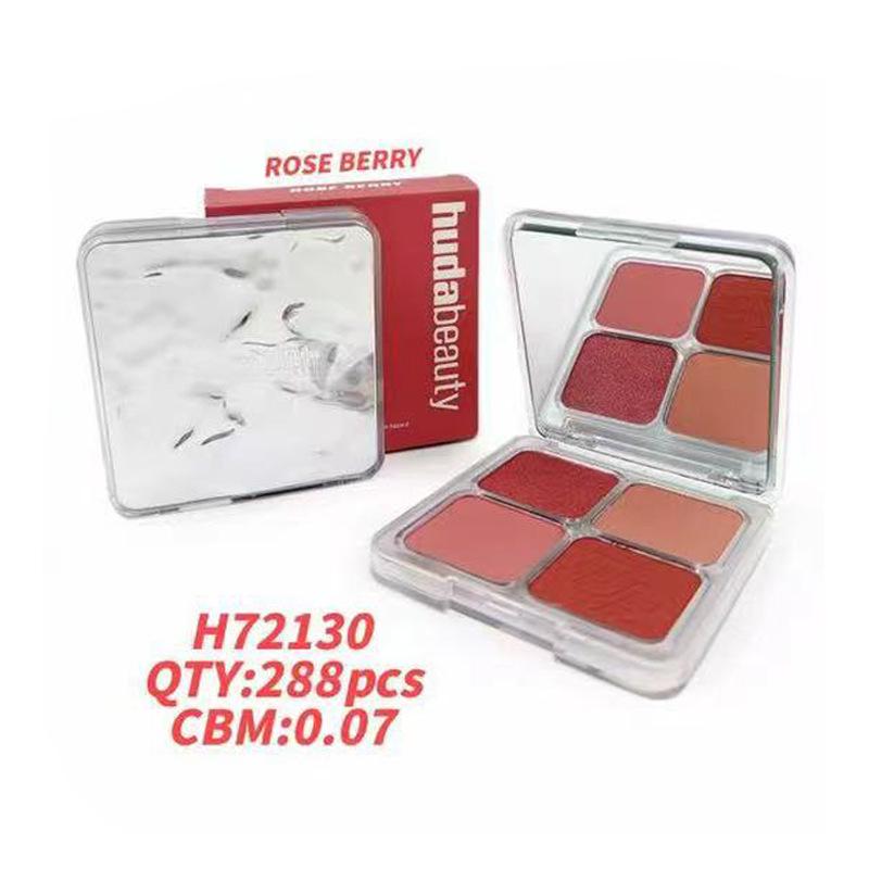 Палетка из четырех цветов румян и хайлайтеров Huda Beauty