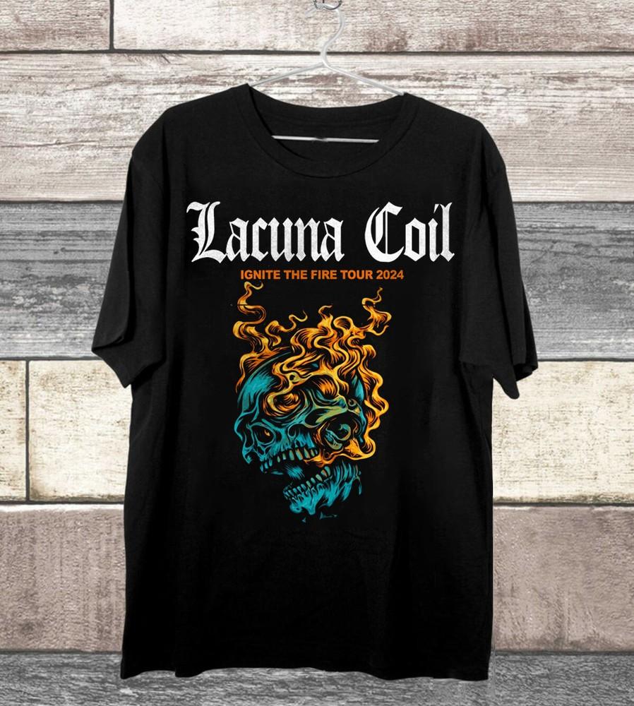 New Lacuna Coil Ignite The Fire 2024 Tour Gift For Fan S to 5XL T shirt Unisex T-Shirt