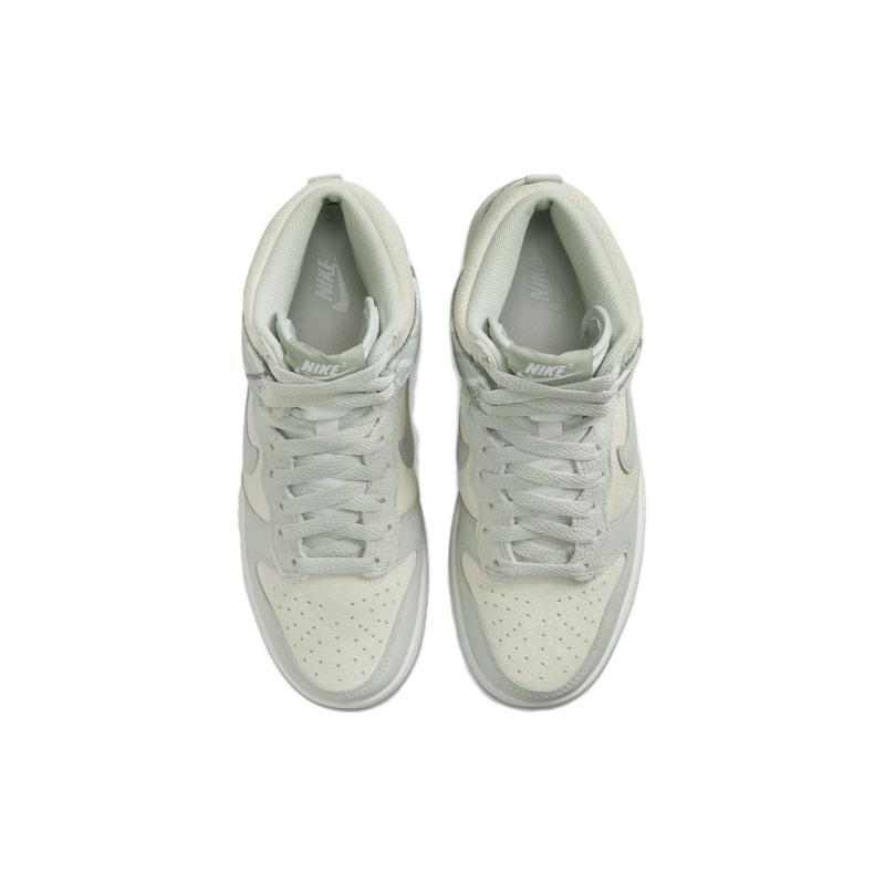 Nike Dunk High SE Tartan Plaid White Light Green GS Sneakers DV1724-100