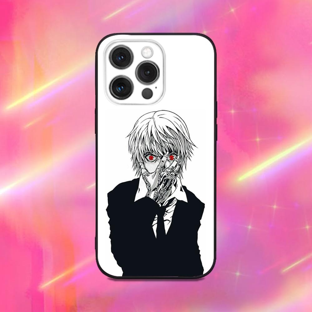 Kurapika H-Hunterpedia Phone Case For iPhone 16,15,14,13,12,11,Pro,Max,Plus,X,XS,XR,SE,8,7,Mini,Soft Silicone Black Case