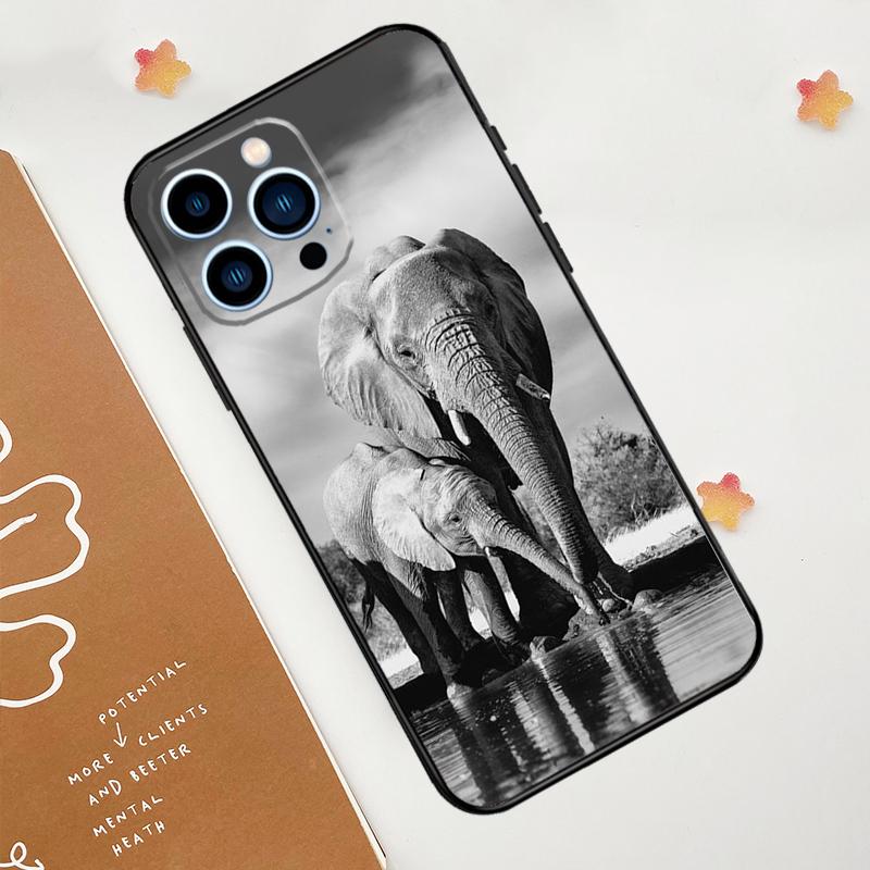 Чехол для телефона 'Слон Малыш Природа' Для iPhone 17 Pro Max 11 14 15 16 Pro Max 12 13 mini 16 Plus 16e 17 Air Funda