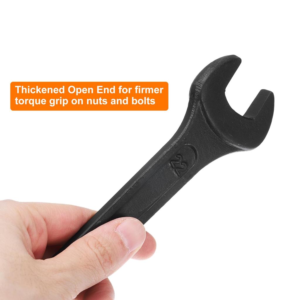 uxcell Spanner Wrench Set of Thick Carbon Steel for Auto Repair and Furniture Black Single-Ended 2, 32mm, Open-End Wrench, Assembly,