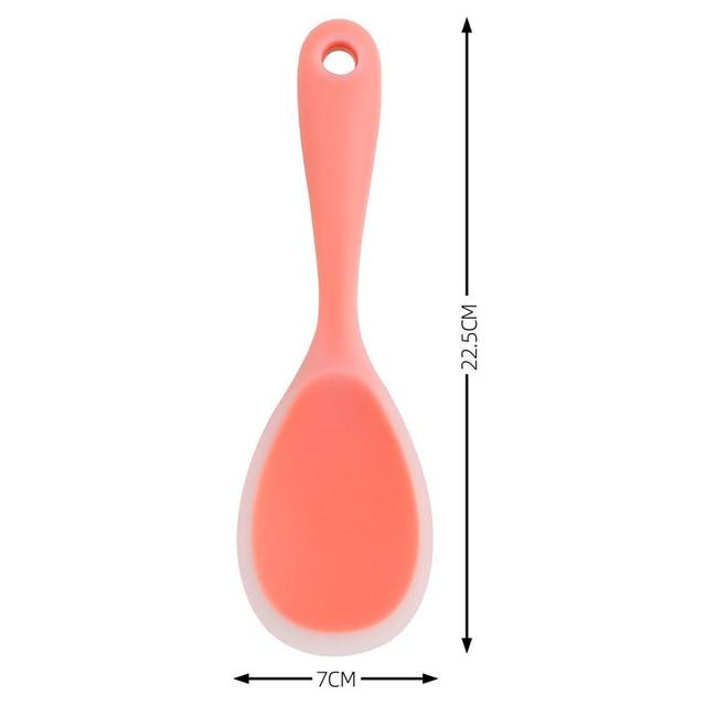 1 шт. полупрозрачная термостойкая силиконовая сковорода с антипригарным покрытием, кухонные принадлежности, кухонные принадлежности с длинной ручкой, ложка для риса